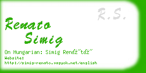 renato simig business card